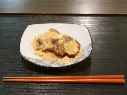 Akumaki with the soybean flour