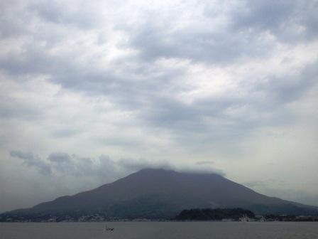 Mt.Sakurajima with the cloud