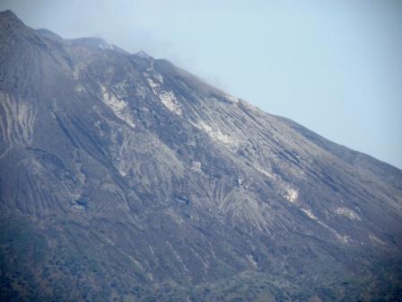 the surface of a mountain