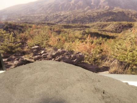 The volcanic ash of Mt.Sakurajima