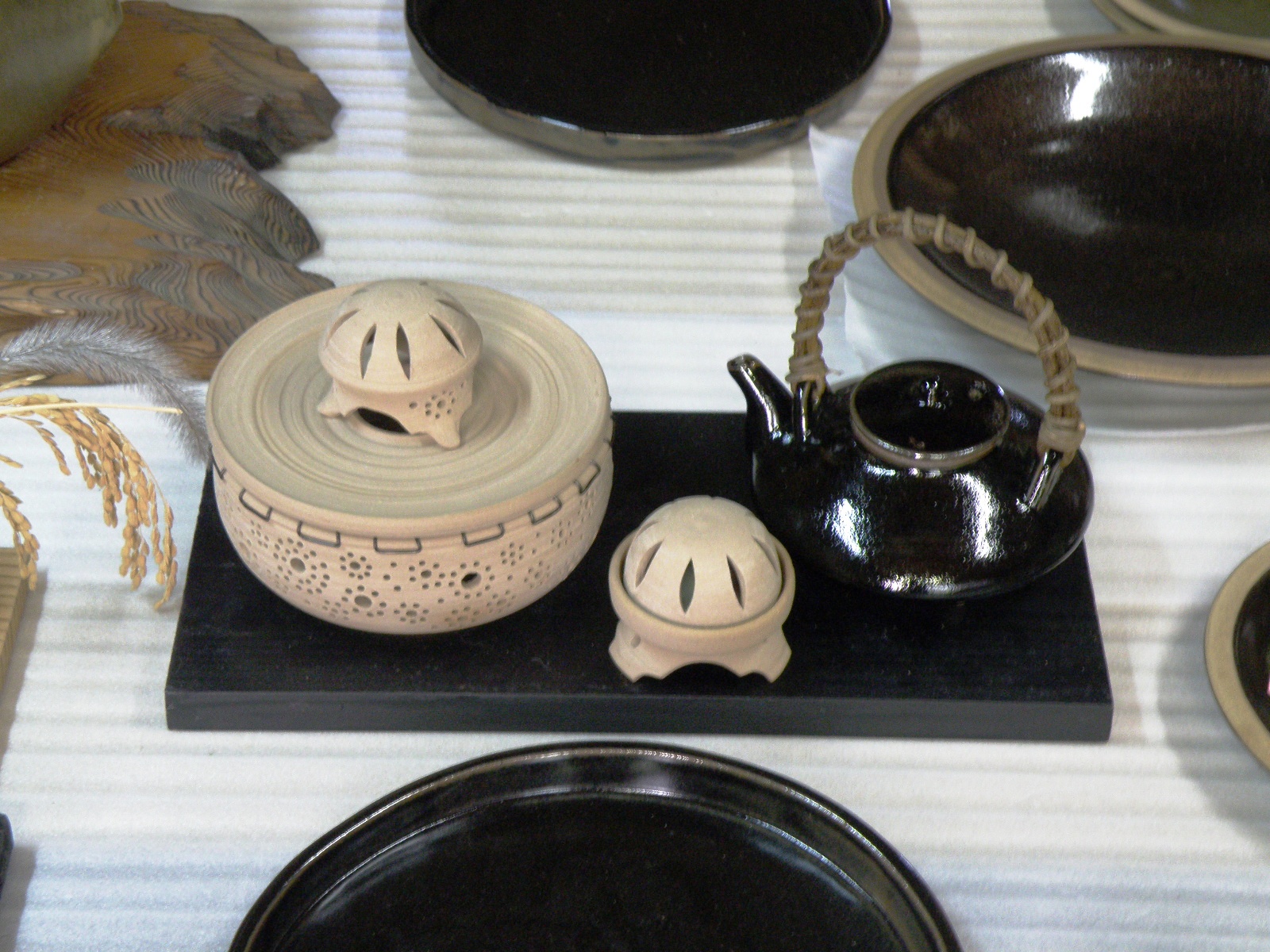 Satsumayaki Pottery are dried